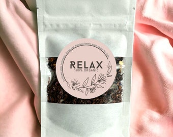 100% Organic Herbal Blend|For Women Hair and Skin|Relax Tea - [Cornflower, Lemongrass, Orange Peel, Aspalatus Linearis, Apple, Chines Tea]