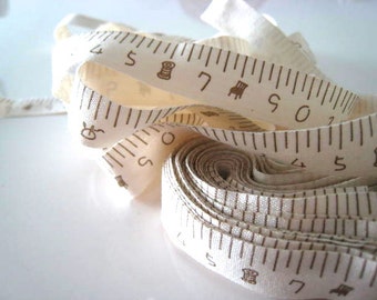 RULER Print Fabric Ribbon Trim