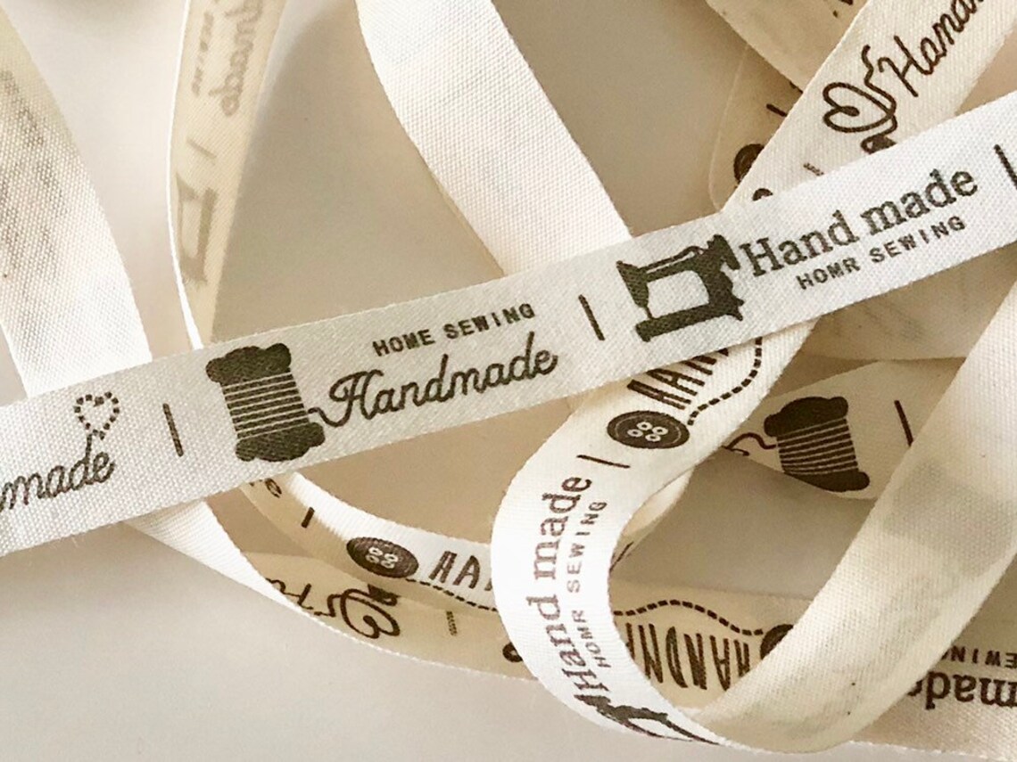 HANDMADE Print Fabric Ribbon Trim Etsy