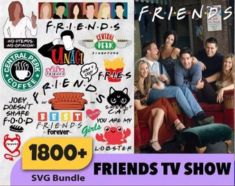 1.000 + Freunde SVG, Freunde TV-Show Bundle, Dateien mit Ebenen, Cricut SVG-Dateien, SVG-Bundle Dateien, digitaler Download, SVG für Cricut,