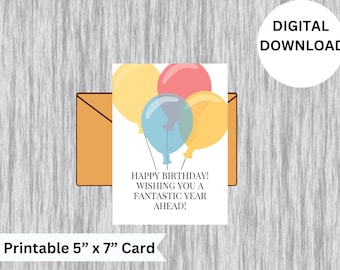 Printable Birthday Card | Birthday Card Printable | Digital Birthday Cards | Printable Happy Birthday Cards | Birthday Card Digital