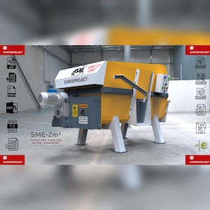 SME-01 2m3 Macchina miscelatrice per mangimi / Capacità 2m2, durevole ed efficiente! [Progetto]
