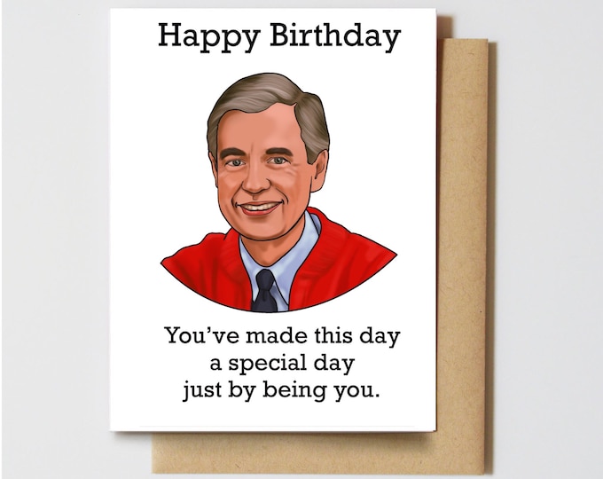 Fred Rogers Mister Rogers Birthday Card Youve Made This Etsy