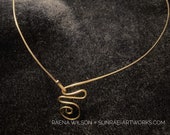 Silver Sterling Wire Art Sculpture Neckwire