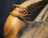 Copper Wire Art Sculpture Ring SZ 8.5