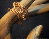 Copper Wire Art Sculpture Ring SZ 6.25