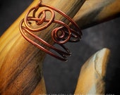 Copper Wire Art Sculpture Ring SZ 6.5