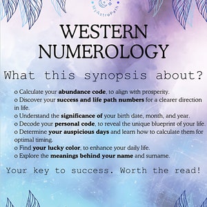 Carta astral numerológica occidental (PDF) + Cuadrado pitagórico extra / Camino de vida, significado del nombre, código personal / Guía digital de autodescubrimiento