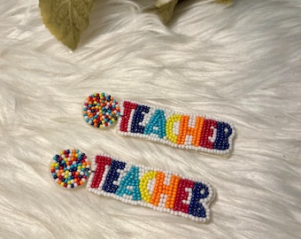 Smart and Stylish Teacher Beaded Earrings