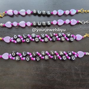 Olivia Rodrigo Guts tour bracelets