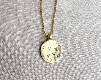 Constellation Necklace - Waxed Brass Star Charm