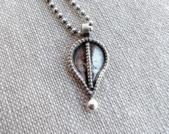 Colar delicado para Mehndi, colar boho prateado