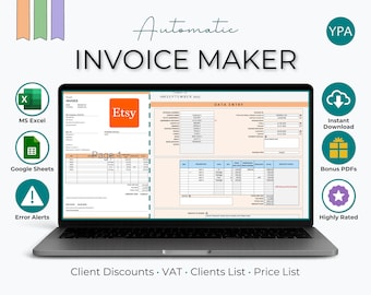 Automatic Invoice Maker: Small Business Template (Excel & Google Sheets)