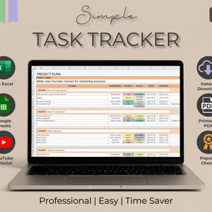 Minimalist Project Planner: Excel & Google Sheets Template (Printable Goal Sheets)