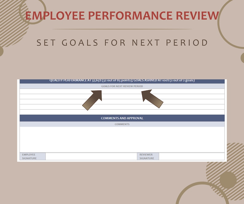 Employee Performance Review Template Excel & Google Sheets – Easy HR ...
