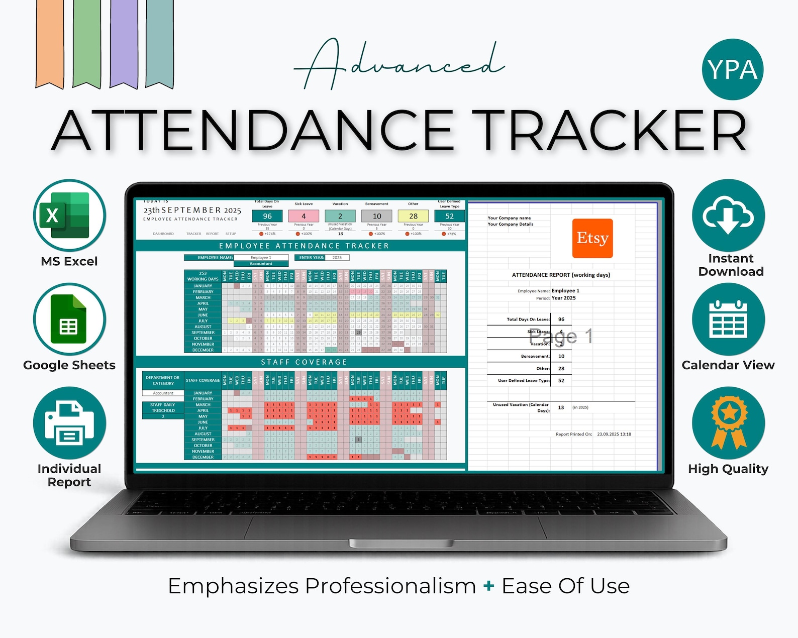 Employee Attendance Tracker Excel Template | Staff Attendance ...