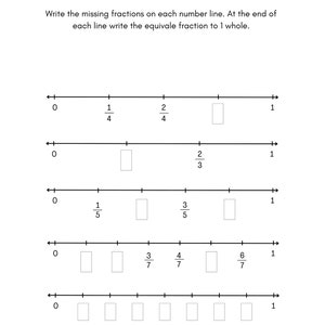 Math Worksheets Printable Fraction Learning Practice Sheets, Homeschool