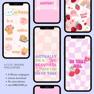 5 cute iPhone wallpaper y2k iPhone wallpaper background pink phone wallpaper coquette Lock Screen preppy phone wallpaper summer iPhone