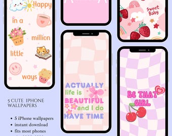 5 cute iPhone wallpapers y2k iPhone pastel wallpaper background pink phone wallpaper coquette Lock Screen preppy phone wallpaper motivate