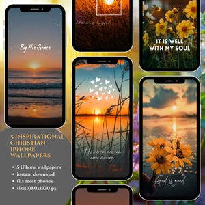 5 inspirerende christelijke iPhone-achtergronden, bijbelvers telefoonbehang, op geloof gebaseerd gebed iPhone-achtergrond, inspirerend behang