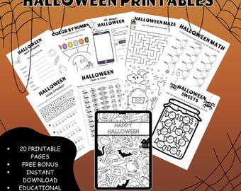 Halloween Aktivitäten Blätter für Kinder, Halloween Arbeitsblätter, Halloween Ausmalseiten, Kindergarten Herbstseiten, Ausmalseiten