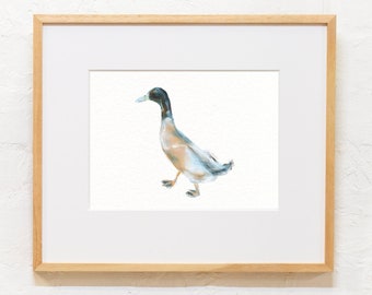 Indian Runner Duck printable digital painting