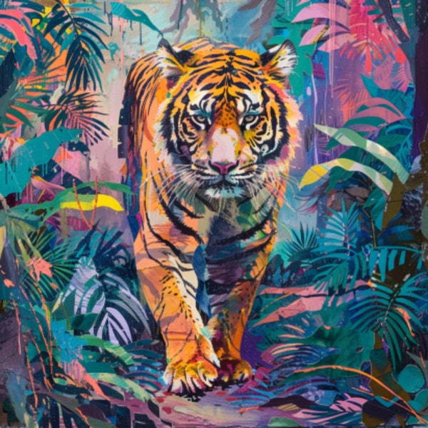 Jungle Tiger Cool Room Art. Printable Images And Decor ideas For Any Room