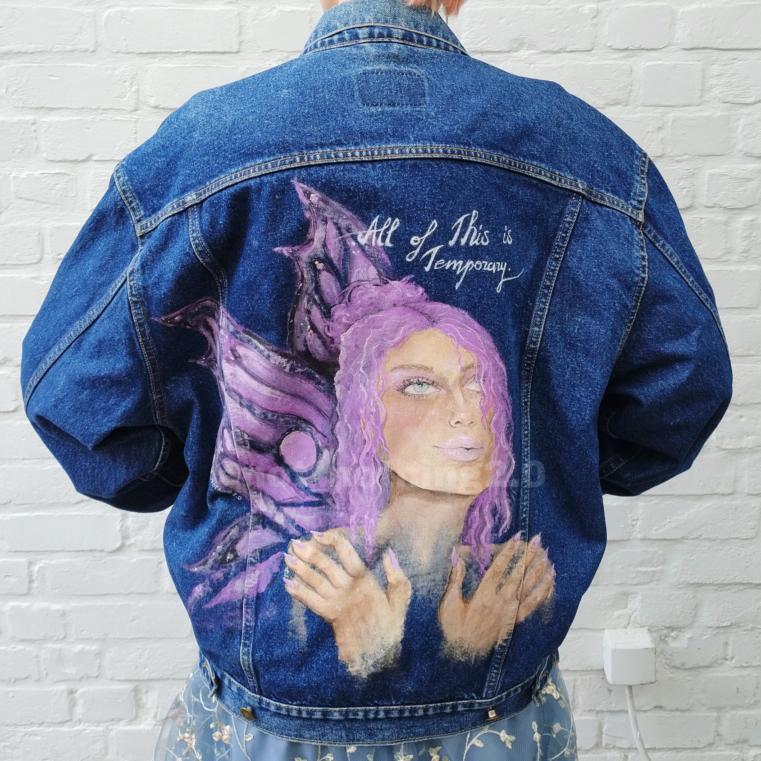 Pink/purple Fairy Handpainted Jeansjacket - Etsy