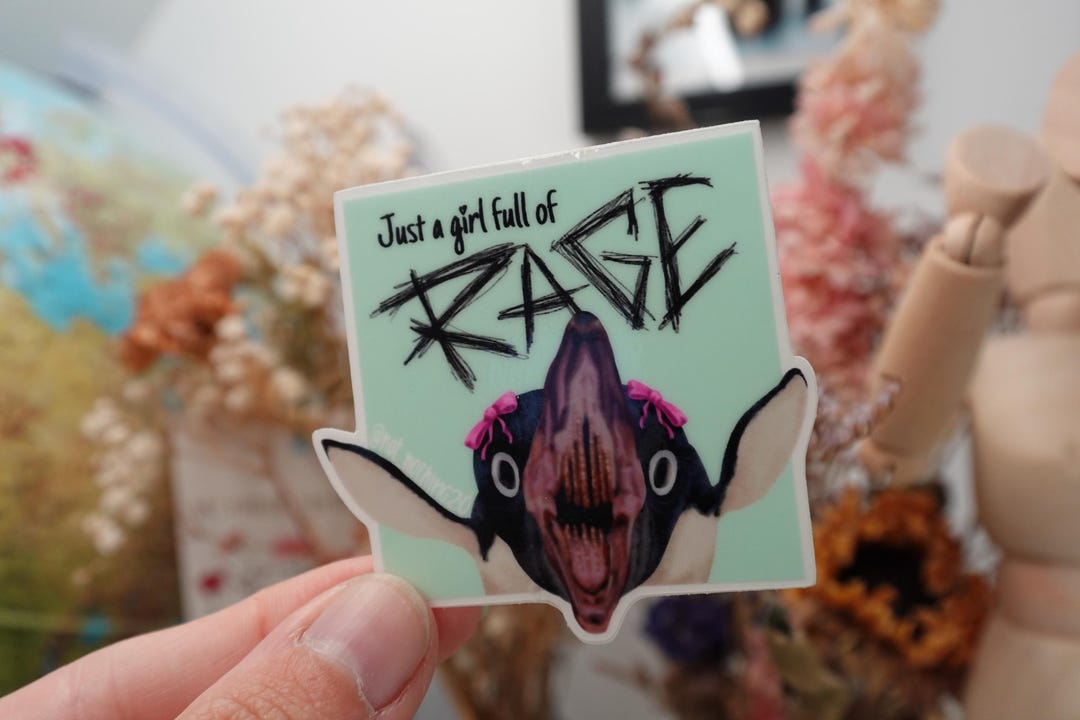 Chud Rage Sticker Girl Full of Rage Sticker - Etsy