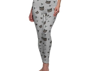 The Cat's Pyjama Leggings coupés-cousus décontractés pour femmes (AOP)