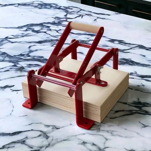 Taglio linoleum A4, rosso, stampa in rilievo, linoleum, macchina da stampa, macchina da stampa, stampa linoleum, portatile, stampa tipografica, papera