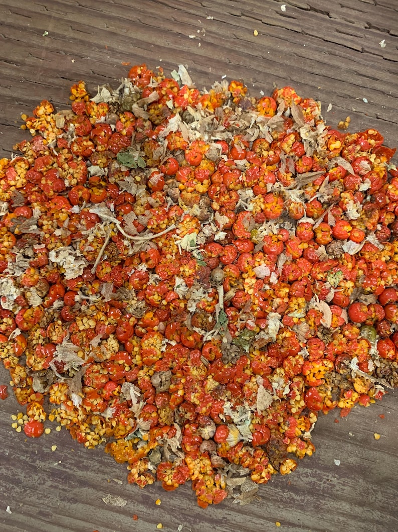 Crushing the seed pods