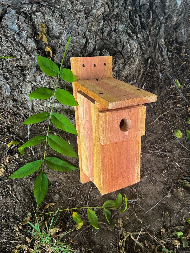 Redwood Birdhouse, handmade, great gift, backyard decor, country decor