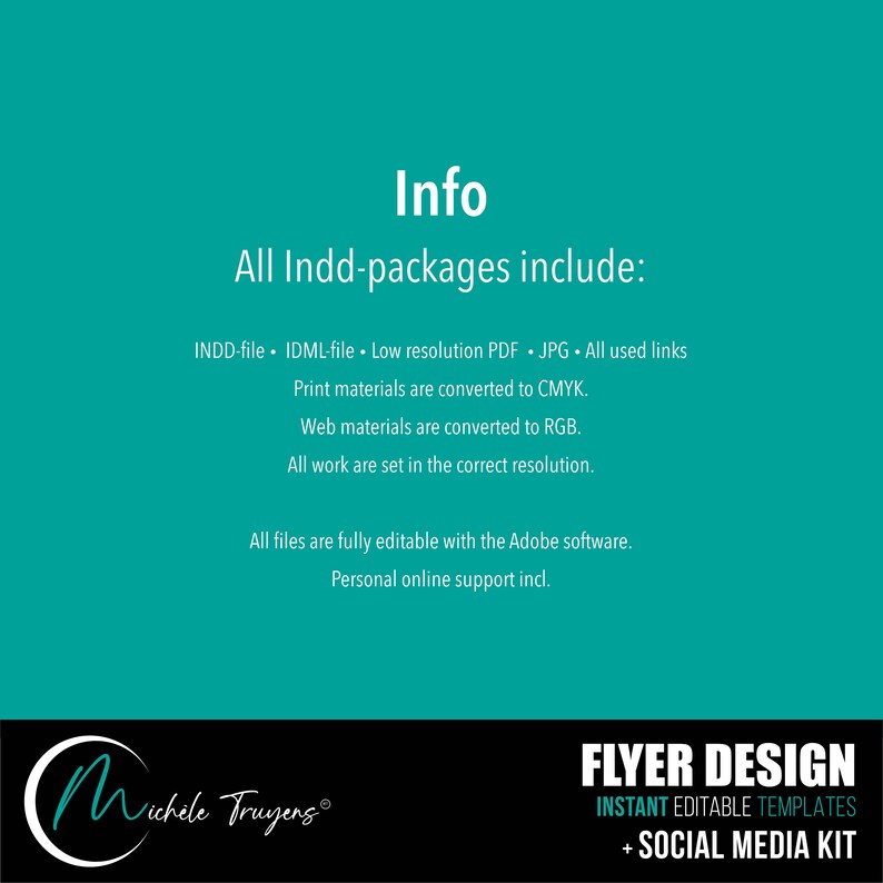 Kit de promoción de evento editable // Adobe Indesign imagen 5
