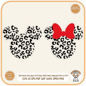 SVG, Cheetah Mickey, Cheetah Minnie, Wild, Cheetah Print SVG, Cheetah Mickey, Cheetah Minnie, Wild, Cheetah Print