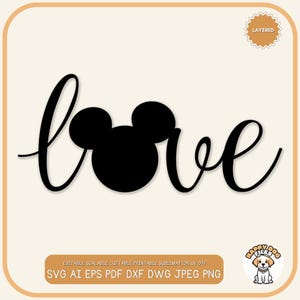 Love Hears SVG PNG file Valentine file Disney Love Clip Art Love Couple clipart Anniversary T shirt Mouse Love svg Mouse png Disney Love svg
