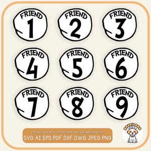 Seuss Friends warstwowy plik Svg Rzecz jedna Rzecz dwie Svg Przyjaciele Rzecz 1 Koszulka Friends Thing Png Pdf Dxf Wysoka rozdzielczość Cricut Canva Edytowalny DIY