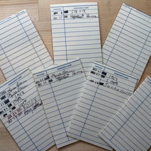 Vintage American Gal Library Checkout Card - Ephemera- Nostalgic - Bookmark image 2