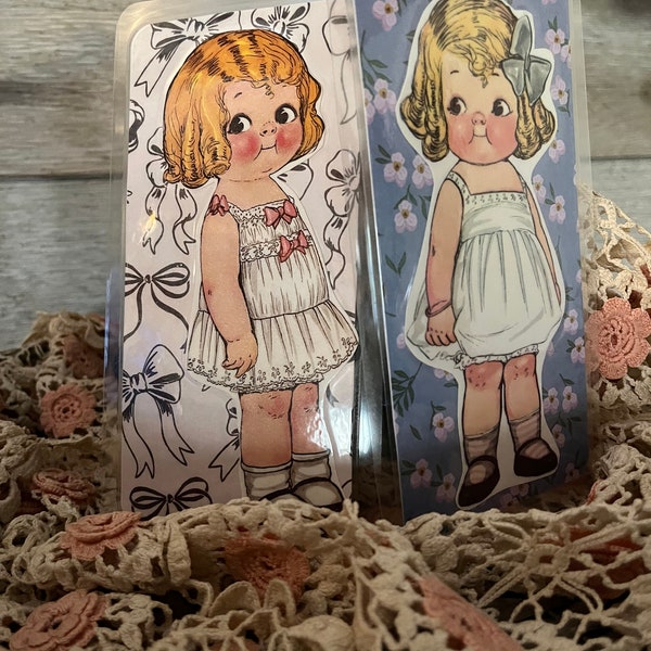 Dolly Dingle Laminated Bookmark, Bookworm Gift,  Book Club Bookmarks