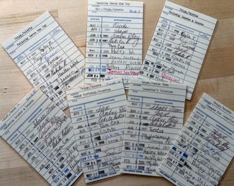 Vintage American Gal Library Checkout Card - Ephemera- Nostalgic - Bookmark