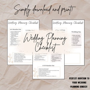Wedding Planning Checklist Printable-Perfect Addition to Wedding Planning Binder, Comprehensive Wedding Planning Checklist, Organized Bride