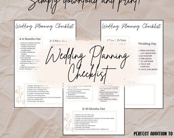 Wedding Planning Checklist Printable-Perfect Addition to Wedding Planning Binder, Comprehensive Wedding Planning Checklist, Organized Bride