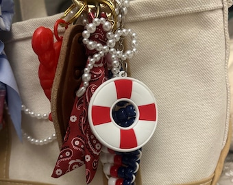 Life Preserver Keychain: Nautical Bag Charm