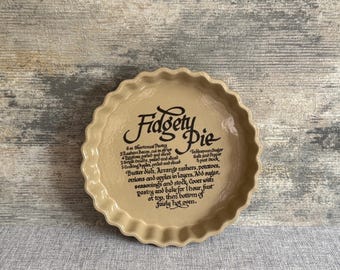 Vintage Parsons of Chesterfield Fidgety Pie Dish | Recipe Kitchen Decor