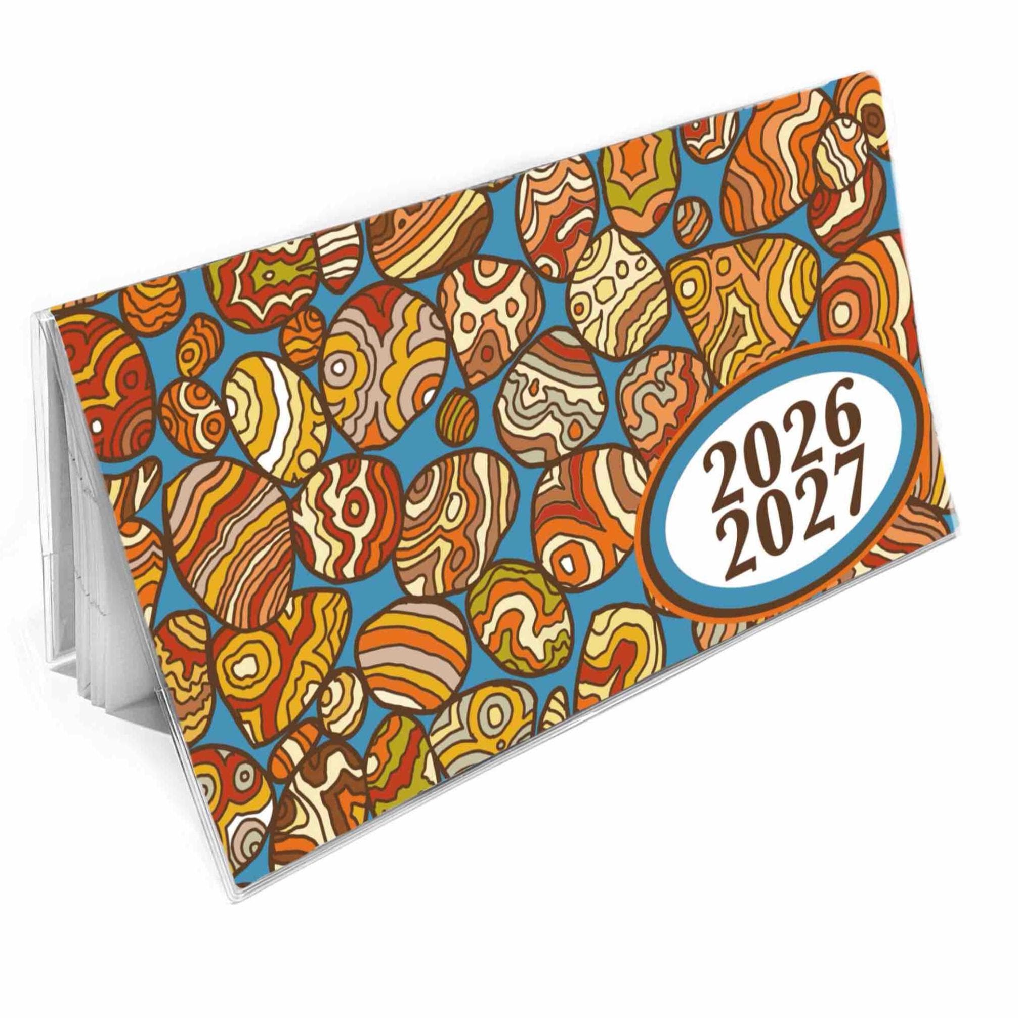 2026 - 2027 Pocket Calendar, Agate Pebbles, Datebook, Colorful Rocks ...