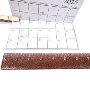 2024 2025 pocket calendar Celestial Sun mini calendar, pocket planner datebook, sky sun blue purple solar image 7