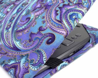 Kindle Paperwhite cover - Purple Paisley case, Touch, Keyboard - fits NEW 2021 Paperwhite