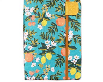 Kindle Paperwhite cover - Summer Citrus, fits newest 2021 paperwhites, hardcover eReader case, lemons oranges fruit retro tropical hardcover