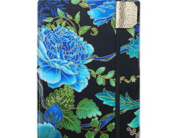 Opulent Floral Kindle case, Paperwhite, basic, kobo Clara, K3, handmade cover, eReader accessory, turquoise roses