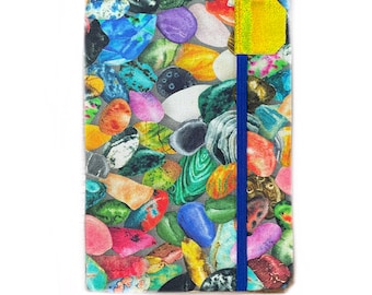 Kindle Cover - River Stones - discounted due to FLAW fits NEW 2022 basic Kindle - eReader case, colorful rock rainbow geology rockhound